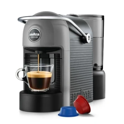 Image of Lavazza, A Modo Mio Jolie EVO, Coffee Capsule Machine, Made from 36% Recycled Plastic, Compatible with Pods, Removable Cup Rest, Automatic Shut Off, 1250 W, 220240 V, 5060 Hz, Grey