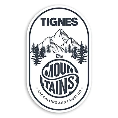 Image of 2 x 10cm Tignes France Vinyl Stickers Mountain Ski Luggage Sticker #30176 (10cm Tall)