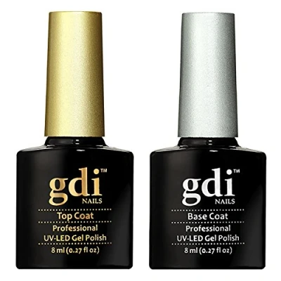 Image of GDI Nails WIPE TOP and Base Coat Set (8ml) UV LED Soak Off GEL Nail POLISH Varnish ***REQUIRE UV/LED LAMP TO CURE DRY &amp; FOR COAT***