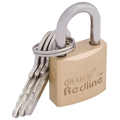 Image of Draper Brass Cylinder Padlock, 20mm