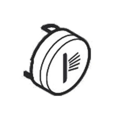 Image of Hansgrohe push button body shower symbol white (92578450)