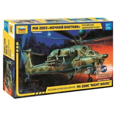 Image of ZVEZDA Soviet Helicopter Mil Mi28n 1:72 Model Kit Z7255