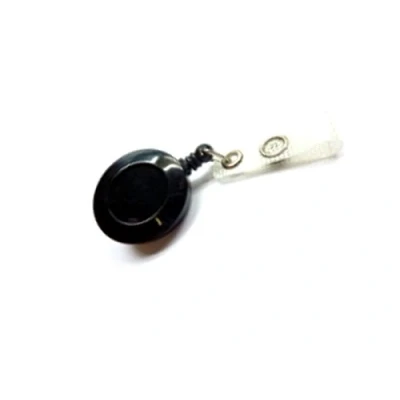 Image of ID Card It Holder Clip Mini Key Reel Black