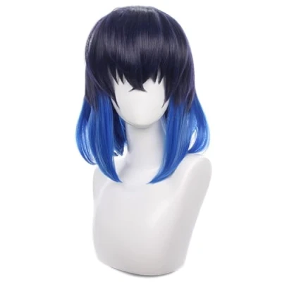 Image of HIROAKIYA Inosuke Hashibira Wig, Demon Slayer Kimetsu no Yaiba Cosplay Wig with Cap