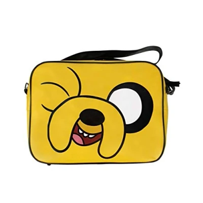Image of Kids Character Yellow Faux Leather Shoulder Strap Messenger Bag