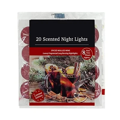 Image of PHG Fresh Scented Tealight Candle with 8 Hour Burn Time Long Lasting Set Fancy for Home Decoration Premium Quality (Spiced Mulled Wine)