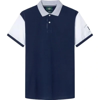 Image of Hackett London Heritage Multi Polo shirt, Men&#039;s, Size: XL, Ink blue