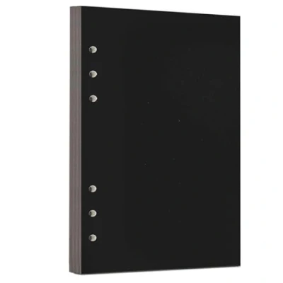 Image of Zelten Loose Leaf Punched Paper Refills for 6 Hole Binder Personal Organizer Diary Notebook Refillable Planner (Black Cardstock, A5/6 Hole)