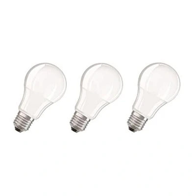 Image of Osram LED Lamp/E27 Base/Warm White (2700 K)/Replaces 60 W Incandescent Bulbs/8.50 W/Frosted/LED Base Classic A, Pack of 3