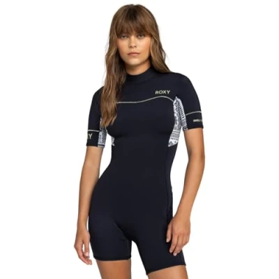 Image of Roxy 2Mm Swell Series Short Sleeve Back Zip Springsuit For Women