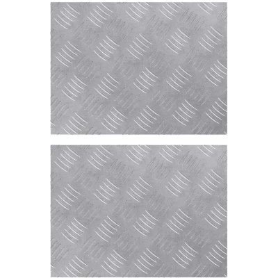 Image of vidaXL Aluminium Checker Plates 2 Pack, Non Slip, 40x30 cm