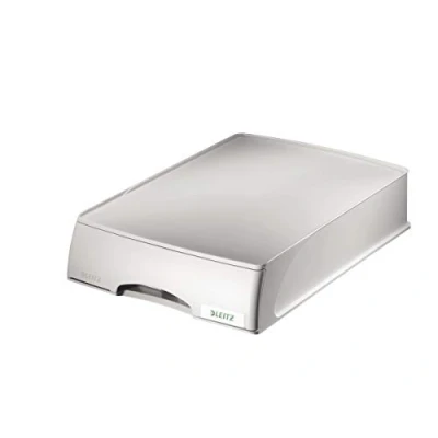 Image of Leitz 52100085 Letter Tray with Drawer A4 Landscape Polystyrene Grey