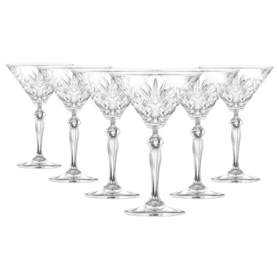 Image of 6x 210ml Melodia Martini Glasses By RCR Crystal