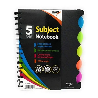 Image of A5 Project Book 5 Subjects Twinwire
