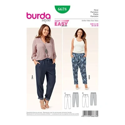 Image of Burda b6678 Pants Sewing Pattern Paper 19 x 13 1 cm White