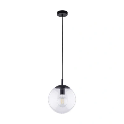 Image of Esme 25cm Globe Pendant Ceiling Light Black 1xE27