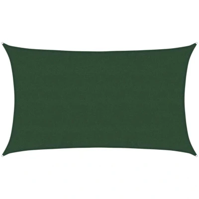 Image of vidaXL Sunshade Sail 160 g/m² Dark Green 5x8 m HDPE