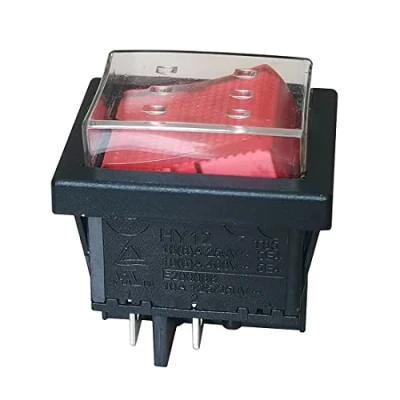 Image of 2Pieces KEDU HY12 Rocker Switch ON OFF Waterproof Pushbutton Switches with Lamp 16(8) A 250V 10(6) 400V 5E4 10A 125/250V CE