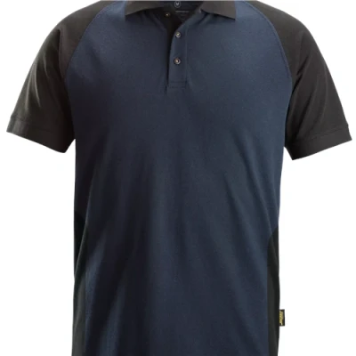 Image of Snickers Two Coloured Polo Shirt Navy/Black S