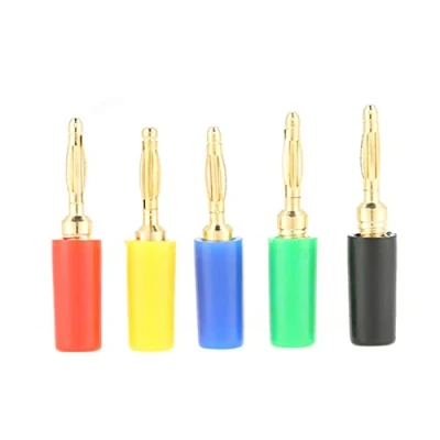 Image of Duokon 2mm Mixed Colors Banana Plugs Gold Plated Musical Speaker Cable Wire Pin Jack Test Probes Connectors For Amplifier(20 Pcs/set)