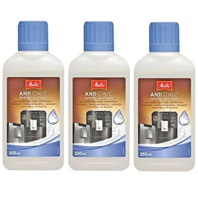 Image of Melitta Genuine Espresso Coffee Machine Anti Calc Descaler Decalcifier Cleaner 250ml (Pack of 3)