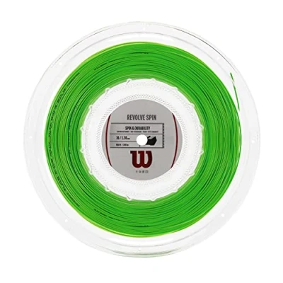 Image of Wilson Revolve Spin Tennis String, Polyester, 16, Diameter: 1.3 mm, green, 200 m, 1 Roll
