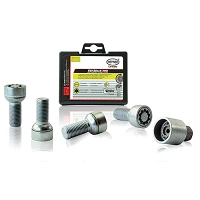Image of Fits Audi A6 Models Heyner Germany Stil Block PRO Locking Wheel Nuts M14x1.5 Set 4 Locks Thatcham Quality Assured Bolts 085/5