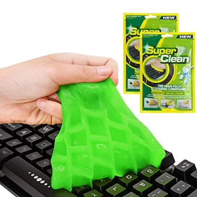 Image of ULTRICS Keyboard Cleaner, (2 Pack) Dust Cleaning Gel Putty Slime, Dirt Remover Kit for PC Computer Laptop Car Interiors Air Vents Dashboard Camera Remote Control Mobile Phone Printer Electronics