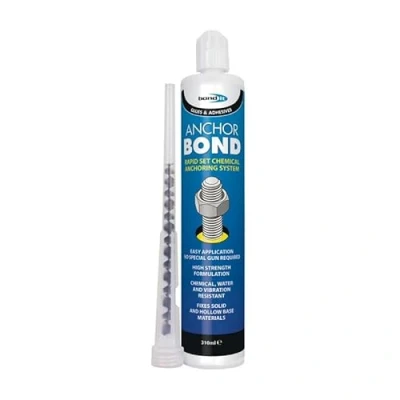 Image of Bond It Anchor Rapid Set Construction Adhesive Chemical Studding Polyester Resin Mortar Anchoring System Bolts Stud Wall Ties Starter Bars Screws Brick Concrete Plastic Metal Stone Grey (310ml)