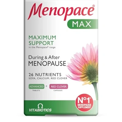 Image of Menopace Max, Capsule Supplements Supporting Menopause, Vitabiotics