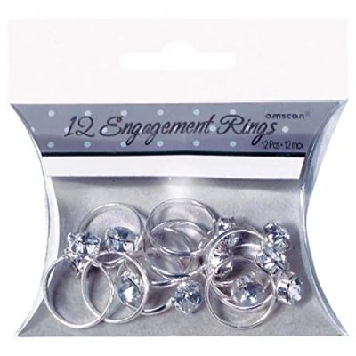 Image of (PKT) Adult 12 Pack Engagement Rings Confetti Wedding Decoration