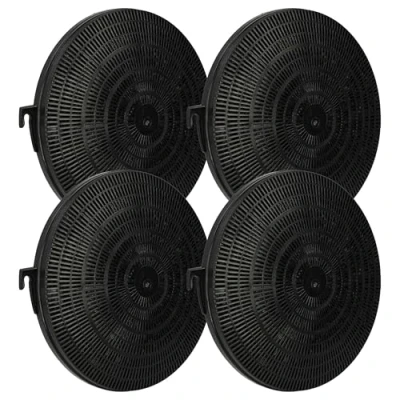 Image of vhbw 4 x Activated Carbon Filters Compatible with Zanussi ZHT660W 94264061500 Cooker Hood 21 cm