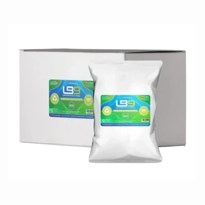 Image of Liquidate LB9 Biodegradable Wipes 500 Sheets per Roll Box of 4 Rolls (2000 Wipes) Hand &amp; Surface Wet Multipurpose Cleaning Refreshing Lemon Scent Eco Friendly Large Size