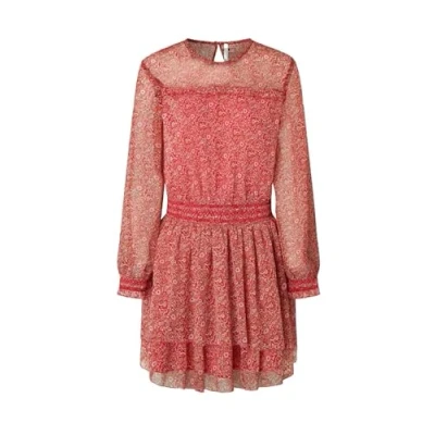 Image of Pepe Jeans Bridget Day dress, Women&#039;s, Size: Medium, Crispy red