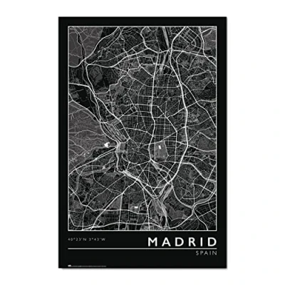 Image of Grupo Erik Madrid City Map Poster 36 x 24 inches / 91.5 61 cm Shipped Rolled Up Cool Posters Art &amp; Prints Wall