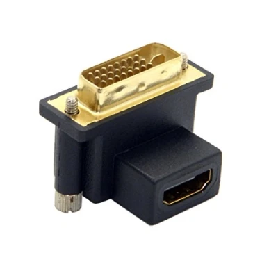Image of Cablecc 90 Degree Up Angled DVI Male to HDMI Female Adapter for Computer &amp; HDTV Graphics Card