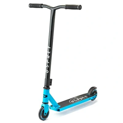 Image of Osprey Stunt Scooter for Boys Girls Kids and Adults, Kick T Bar Street Pro 360 Spin with ABEC 5 Bearings Ergonomic Handlebars, Multiple Colours, Blue