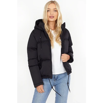 Image of BRAVE SOUL Ladies Cello Padded Short Hooded Jacket