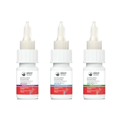Image of Bundle 3X Set threadlocker Low &amp; Medium high Strength Blue 10ml Bottle Temperature Resistant, Fluorescent Works on All Metals and Threads, for Large Threads