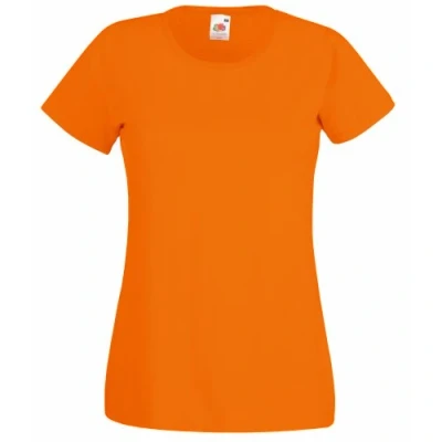 Image of Fruit of the Loom women&#039;s value weight t shirt, lady fit Orange XX Large