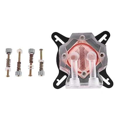 Image of Computer PC GPU Universal Water Cooling Block, Waterblock Liquid Cooler 40MM Copper Base Transparent Acrylic Cover 25 Channels Anti Oxidization