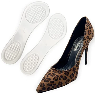 Image of Clear Gel High Arch Insole Support Cushion Pads, Heel Insoles 1 Pair