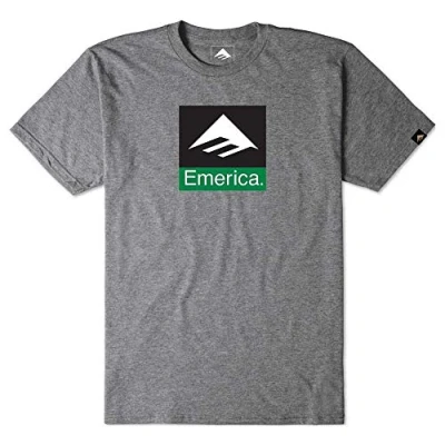Image of Emerica Classic Combo S/S T Shirt Charcoal Heather S