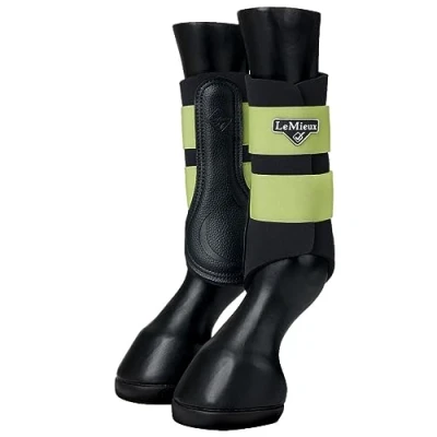 Image of LeMieux Grafter Brushing Horse Boots Protective Gear and Training Equipment Equine Boots, Wraps &amp; Accessories (Kiwi/Large)