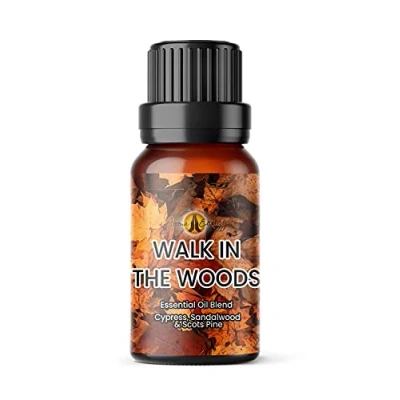 Image of Walk in The Woods (10ml) Pure Cypress, Sandalwood &amp; Scots Pine Essential Oil Blends Christmas Winter Fragrances Aromatherapy, Diffuser Oils, Burner, Meditation, Yoga