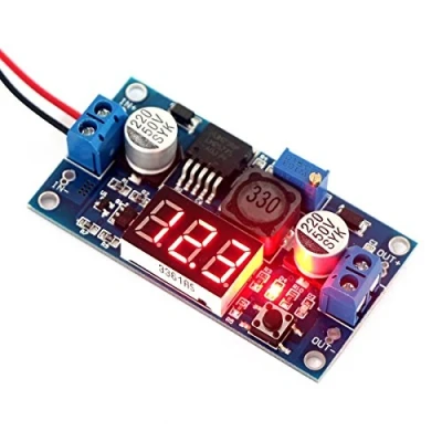 Image of DollaTek LM2577 Boost Converter DC 3 34V to 4 35V 5V/12V Adjustable Step Up Volt Regulator with Red LED Voltmeter Voltage Monitor Power Supply Module