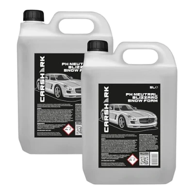 Image of CARSHARK Blizzard Snow Foam 2 x 5 Litre, pH Neutral, Thick Foam, Pre Wash Application