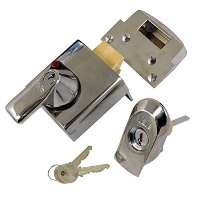 Image of Yale P BS1 CH 60 British Standard Nightlatch 60mm Chrome Finish High Security Approved by Insurance Companies