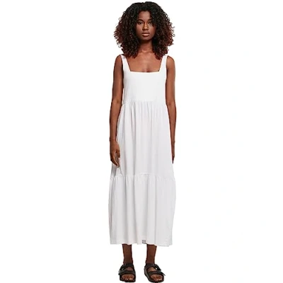 Image of Urban Classics 7/8 Length Valance Summer Jersey dress, Women&#039;s, Size: Large, White