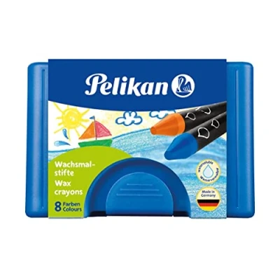 Image of Pelikan 722959, Wax Crayons, Water Soluble, 8 Pieces